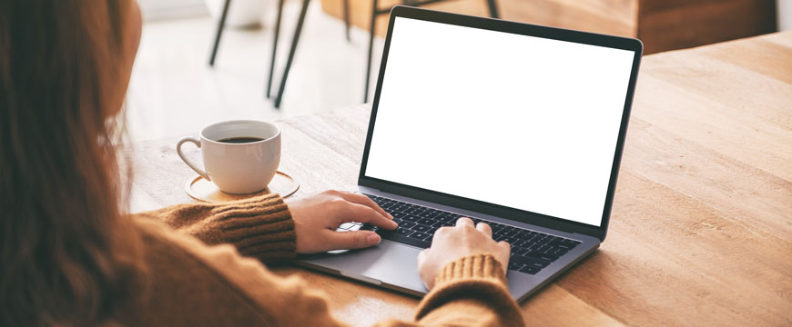 Person Hands on a Computer