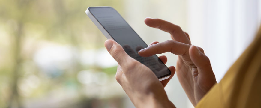 Person Checking a Text