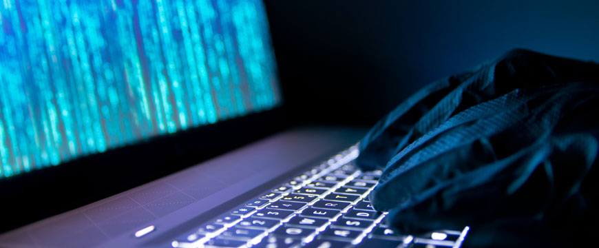 Cybercriminal on a laptop