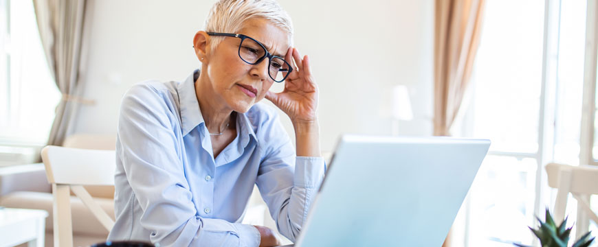 Woman on a Computer, Confused