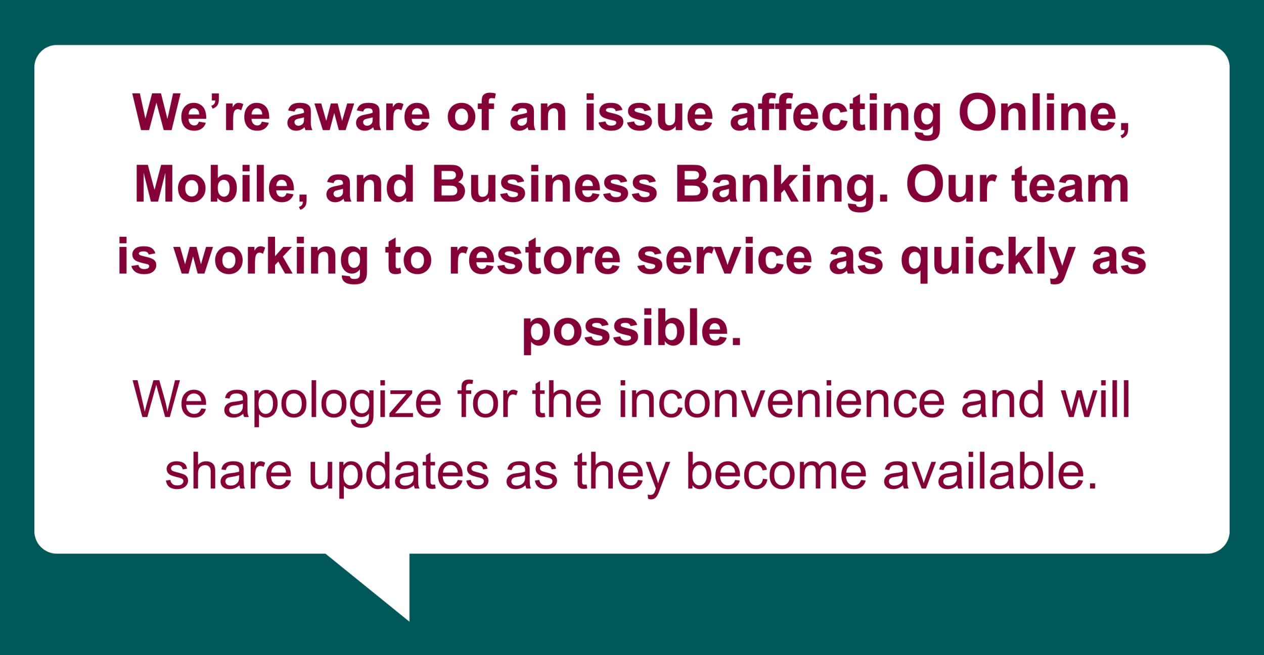 Internet Banking Down 3.10.26