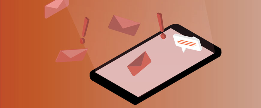 Phone with Symbols Surrounding It (!, Mail Icon, etc.)